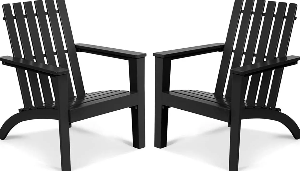 Adirondack Chair Acacia Wood Outdoor Armchairs, Weather Resistant for Patio Garden Backyard Deck Fire Pit