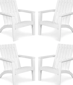 Adirondack Chair Acacia Wood Outdoor Armchairs, Weather Resistant for Patio Garden Backyard Deck Fire Pit
