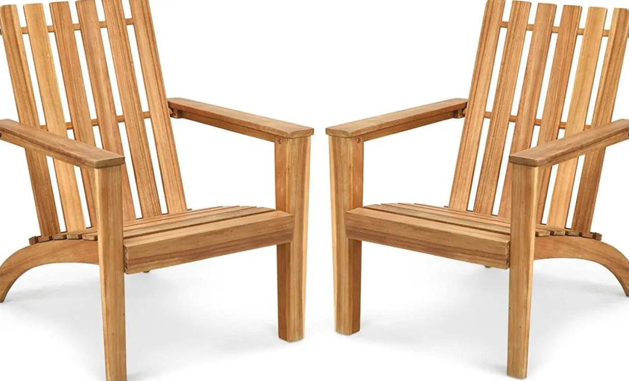 Adirondack Chair Acacia Wood Outdoor Armchairs, Weather Resistant for Patio Garden Backyard Deck Fire Pit