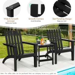 Adirondack Chair Acacia Wood Outdoor Armchairs, Weather Resistant for Patio Garden Backyard Deck Fire Pit
