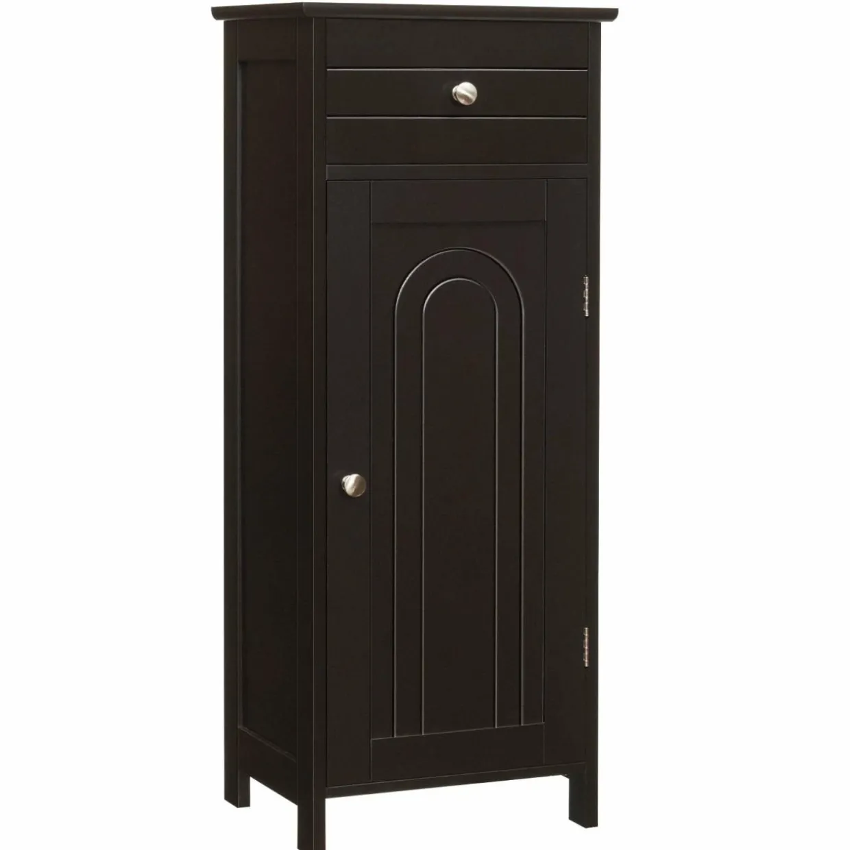 Bathroom Floor Cabinet, Wooden Side Storage Organizer Unit
