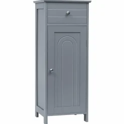 Bathroom Floor Cabinet, Wooden Side Storage Organizer Unit