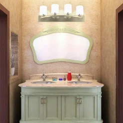 Bathroom Vanity Lamp Brushed Nickel Wall Mounted Vanity Lighting Fixture