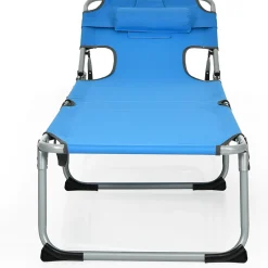 Beach Chaise Lounge Chair with Hole for Face,  for Outdoor Backyard Poolside
