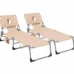 Beach Chaise Lounge Chair with Hole for Face,  for Outdoor Backyard Poolside