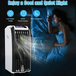 Bladeless Air Cooling Fan with Remote Control, 3 Modes
