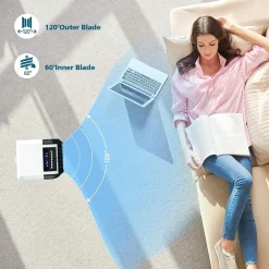 Bladeless Air Cooling Fan with Remote Control, 3 Modes