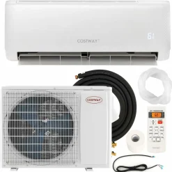 12,000 BTU Mini Split Air Conditioner, with Heat Pump, 21 SEER2 Inverter, Energy Star, 24H Timer, Auto Clean