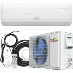 12000 BTU Mini Split Air Conditioner Pre-Charged Inverter Heat Pump System, 17 SEER2 208-230V Wall Mounted Ductless AC Unit Energy Saving