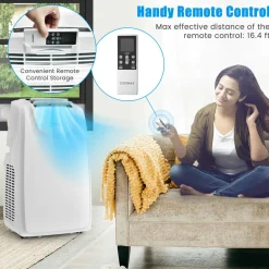 12000 BTU Portable Air Conditioner, with Dual Hose, Remote Control
