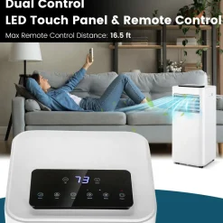 10000 BTU Portable Air Conditioner, 3-in-1 Room AC Unit with Remote Control, Dehumidifier