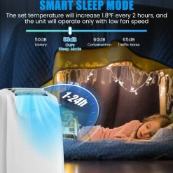 12000 BTU Portable Air Conditioner, with Dual Hose, Remote Control