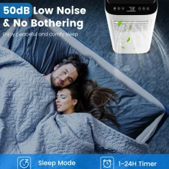 9000 BTU Portable Air Conditioner, 3-in-1 AC Cooling Unit with Remote Control, Dehumidifier, 24H Timer