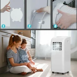 8000 BTU Portable Air Conditioner with Remote Control