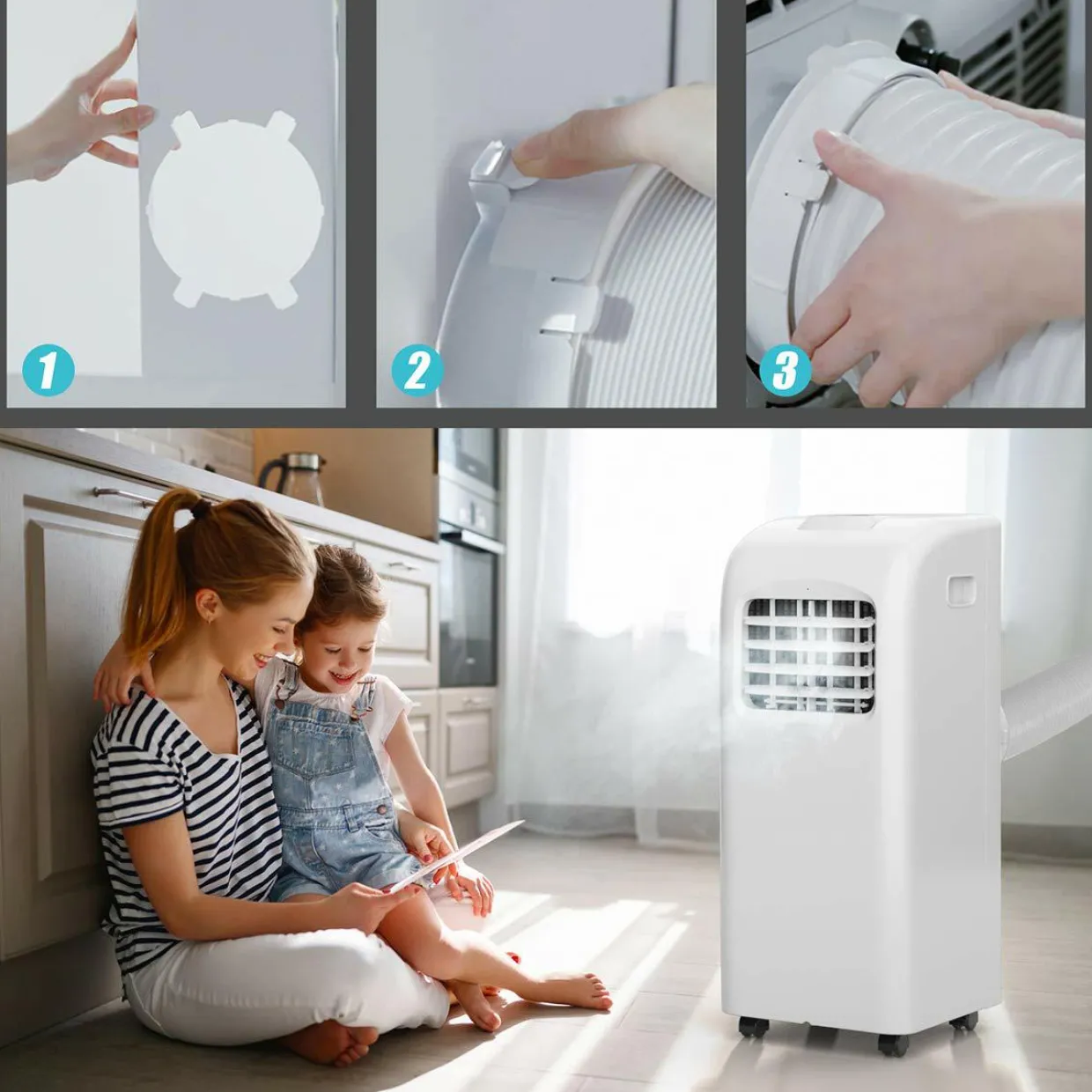 8000 BTU Portable Air Conditioner with Remote Control