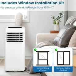 10000 BTU Portable Air Conditioner, 3-in-1 Room AC Unit with Remote Control, Dehumidifier