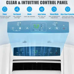 12000 BTU Portable Air Conditioner, with Dual Hose, Remote Control