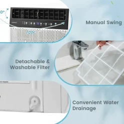 10000 BTU Window Air Conditioner, Over the Sill AC with Energy Saver Modes