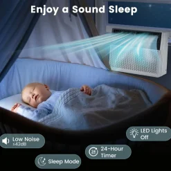 10000 BTU Window Air Conditioner, Over the Sill AC with Energy Saver Modes