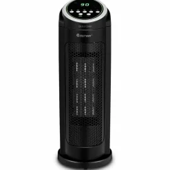 Ceramic Space Heater, Oscillating Tower Heater, Portable Infrared Heater Fan Indoor Use with Remote