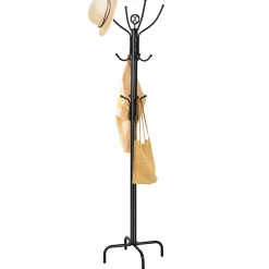 78" Coat Rack, Metal Frame Coat Tree, Free Standing Entryway Hat Coat Jacket Umbrella Holder