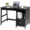 47.5" Computer Desk with 2 Storage Drawers, Small Computer Table Study Writing Desk
