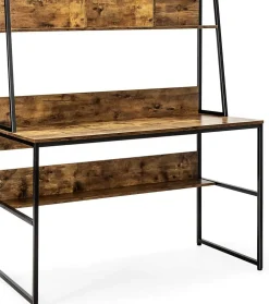 Computer Desk with Hutch & Bookshelf, 47 Inches Space Saving Writing Study Table Home Office Desk
