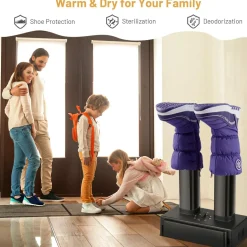 Electric Boot Warmer with Heat, Timer Knob, Power Indicator, 24 H Operation