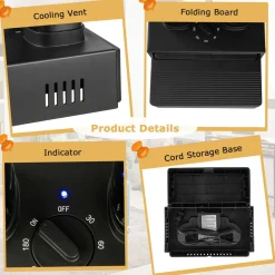 Electric Boot Warmer with Heat, Timer Knob, Power Indicator, 24 H Operation