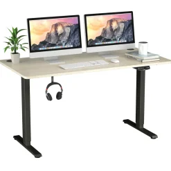 Electric Dual Motor Standing Desk, 48 x 24/48 x 30 Inch Height Adjustable Sit Stand Computer Workstation