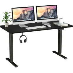 Electric Dual Motor Standing Desk, 48 x 24/48 x 30 Inch Height Adjustable Sit Stand Computer Workstation