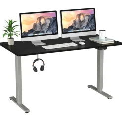 Electric Dual Motor Standing Desk, 48 x 24/48 x 30 Inch Height Adjustable Sit Stand Computer Workstation
