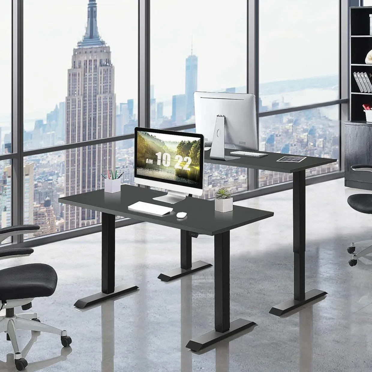 Electric Standing Desk Frame, Height Adjustable Motorized Standing Workstation Base