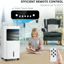 Evaporative Cooler, 3-in-1 Cooler, Fan and Humidifier with 7.5H Timer