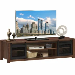 Farmhouse TV Stand, Living Room Console Storage Cabinet for TVs up to 65" Flat Screen