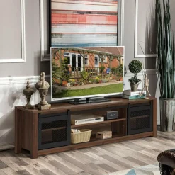 Farmhouse TV Stand, Living Room Console Storage Cabinet for TVs up to 65