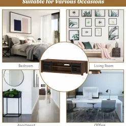 Farmhouse TV Stand, Living Room Console Storage Cabinet for TVs up to 65