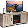 Fireplace Stand, for TV Up to 65", Media Storage Cabinet Console