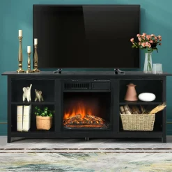 Fireplace TV Stand, 58 Inches Entertainment Media Console Center w/18 Inches 1500W Electric Fireplace