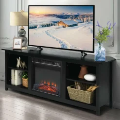 Fireplace TV Stand, 58 Inches Entertainment Media Console Center w/18 Inches 1400W Electric Fireplace