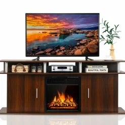 Fireplace TV Stand, Living Room Media Console Table