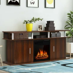 Fireplace TV Stand, Living Room Media Console Table