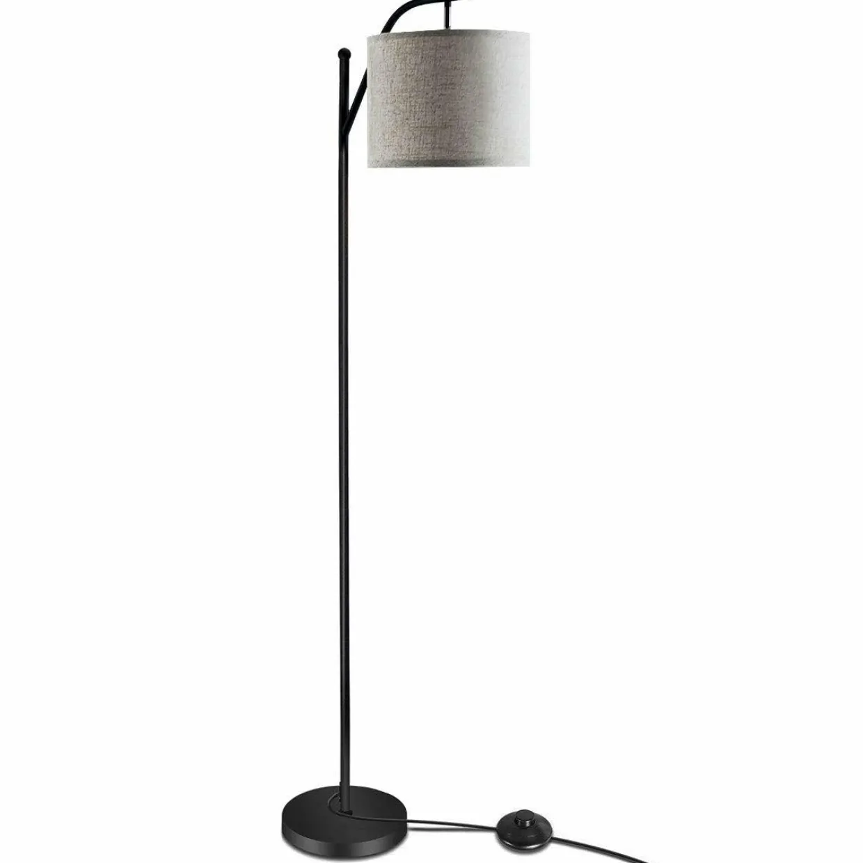 Floor Lamp for Living Room, Mid Century Tall Pole Lamp with Arc Hanging Shade