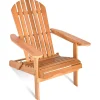 Folding Adirondack Chair,  Lounger Chair for Patio Porch Deck Poolside and Backyard