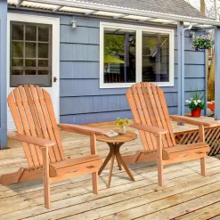 Folding Adirondack Chair, Lounger Chair for Patio Porch Deck Poolside and Backyard