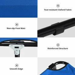 Folding Camping Cot, Portable Camping Bed with Steel Frame