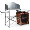 Folding Camping Kitchen Table, Windscreen, Cook Station