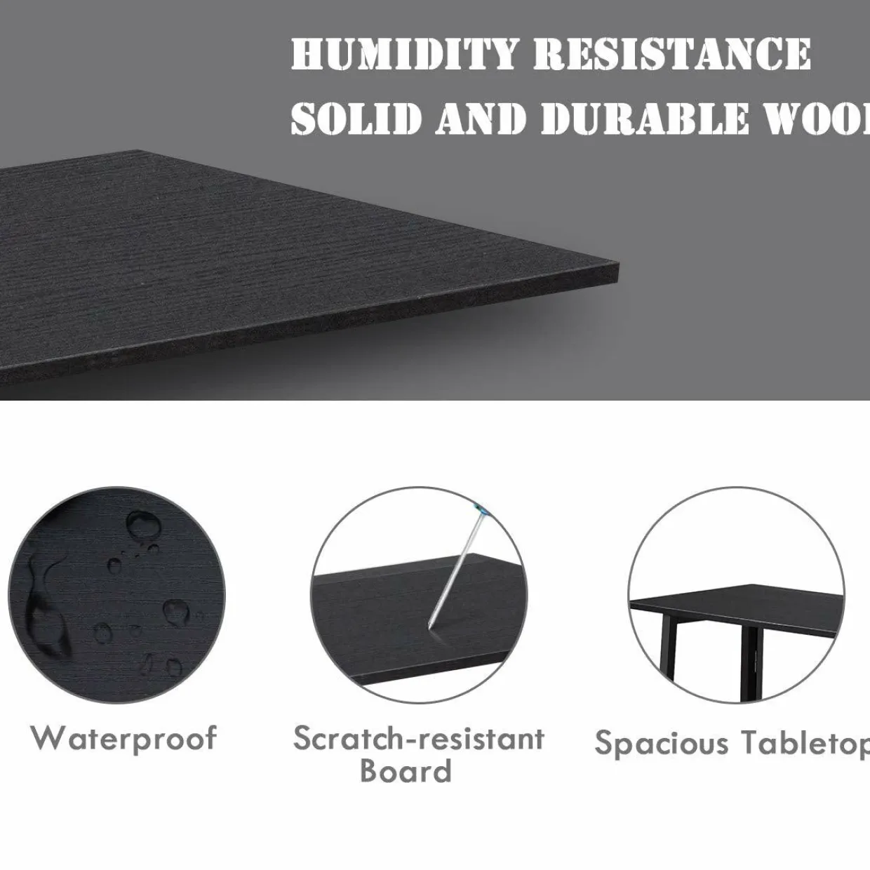 Folding Desk No Assembly Required, Compact Space Saving Writing Computer Desk