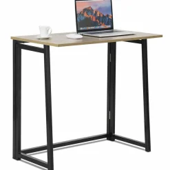 Folding Desk No Assembly Required, Compact Space Saving Writing Computer Desk