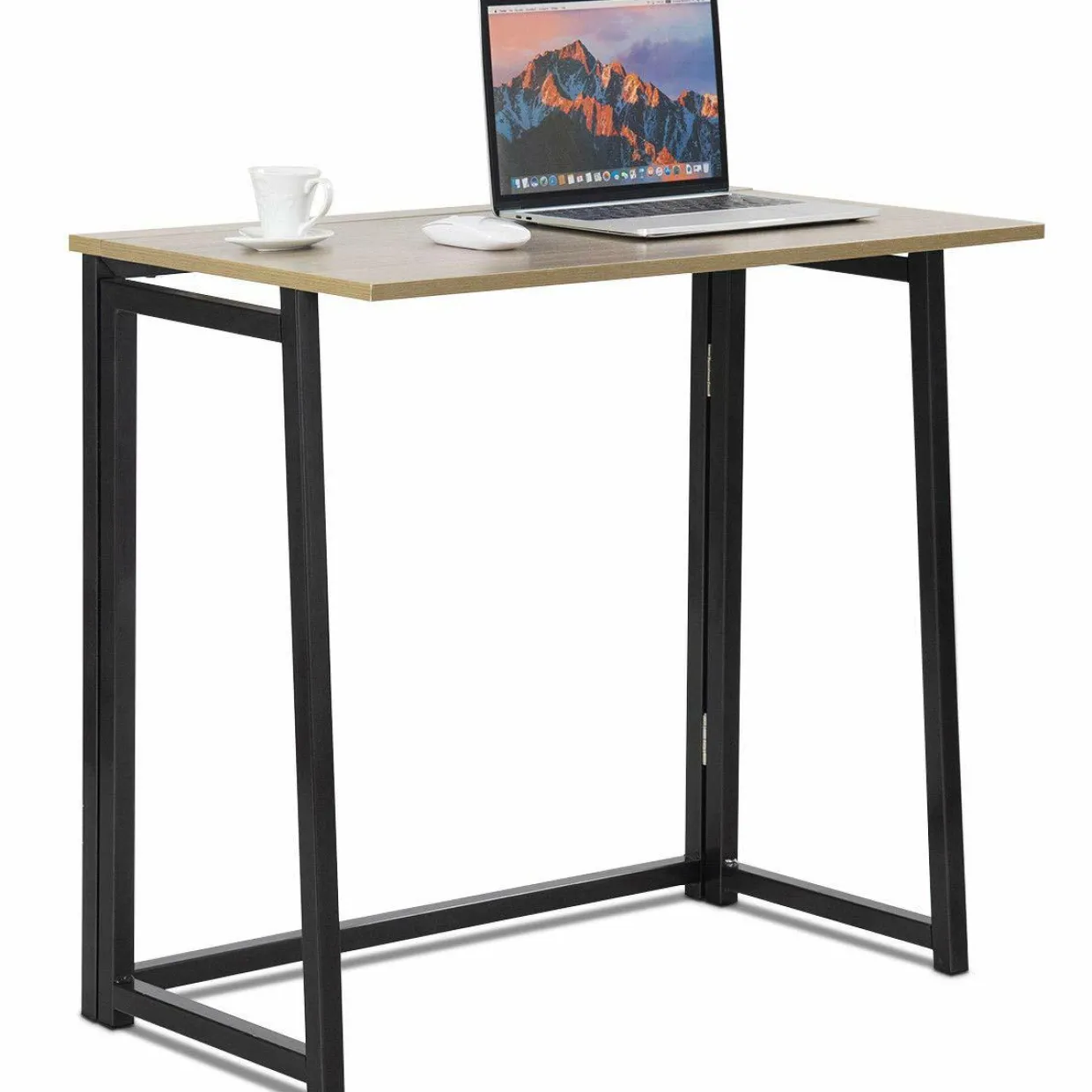 Folding Desk No Assembly Required, Compact Space Saving Writing Computer Desk